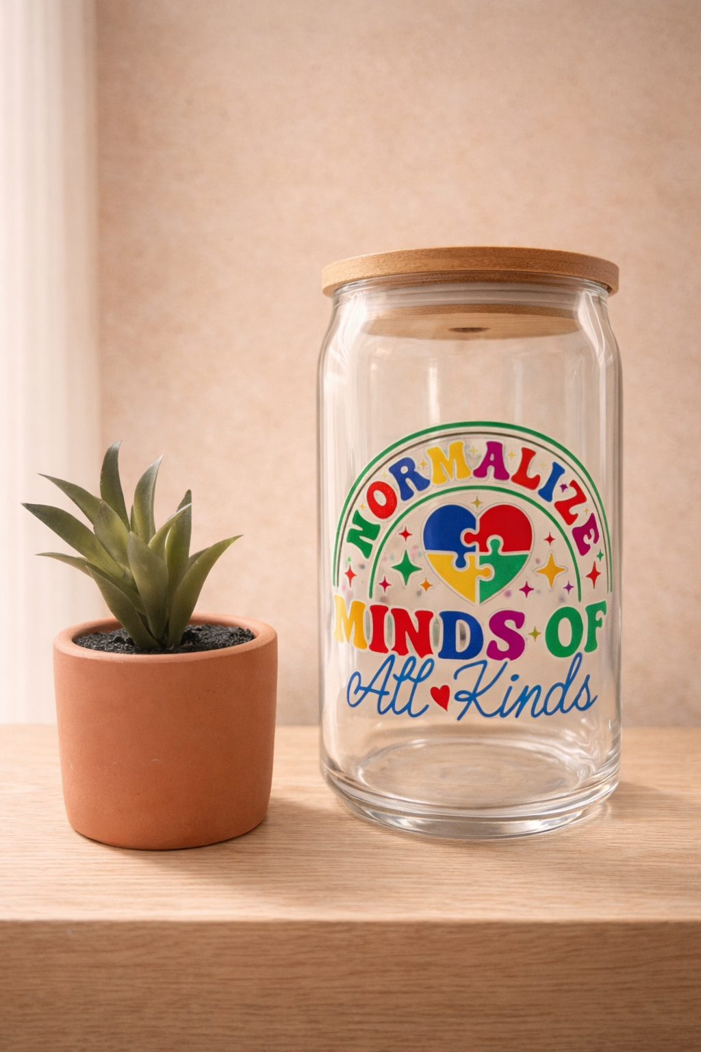 Different Is Beautiful Glass Cups