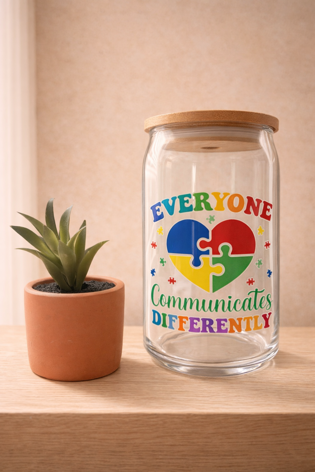 Different Is Beautiful Glass Cups