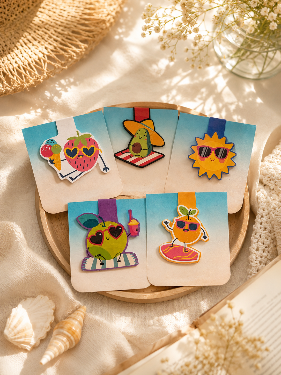 Summer Magnetic Bookmark Collection