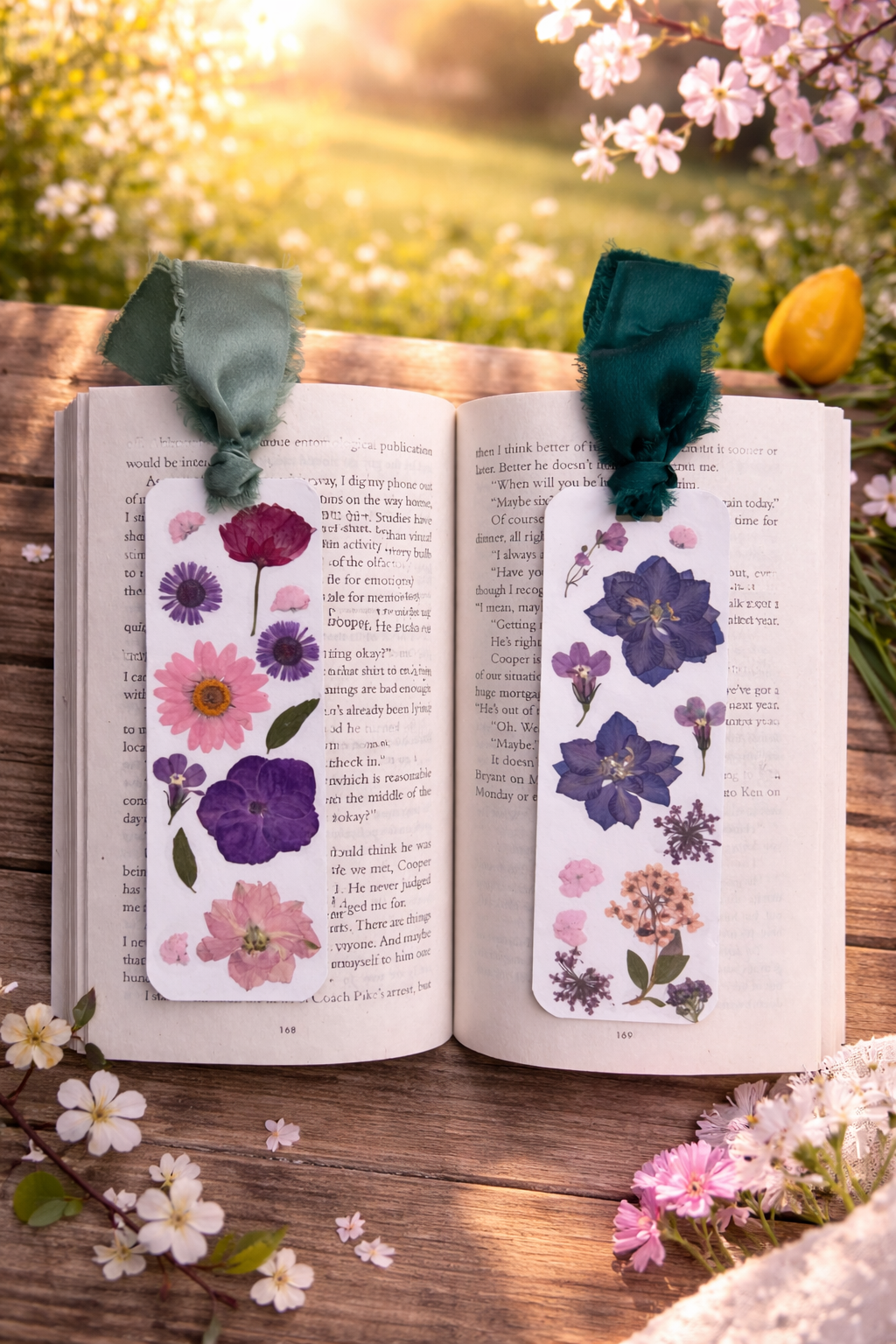 Pressed Flowers & Promises Bookmarks