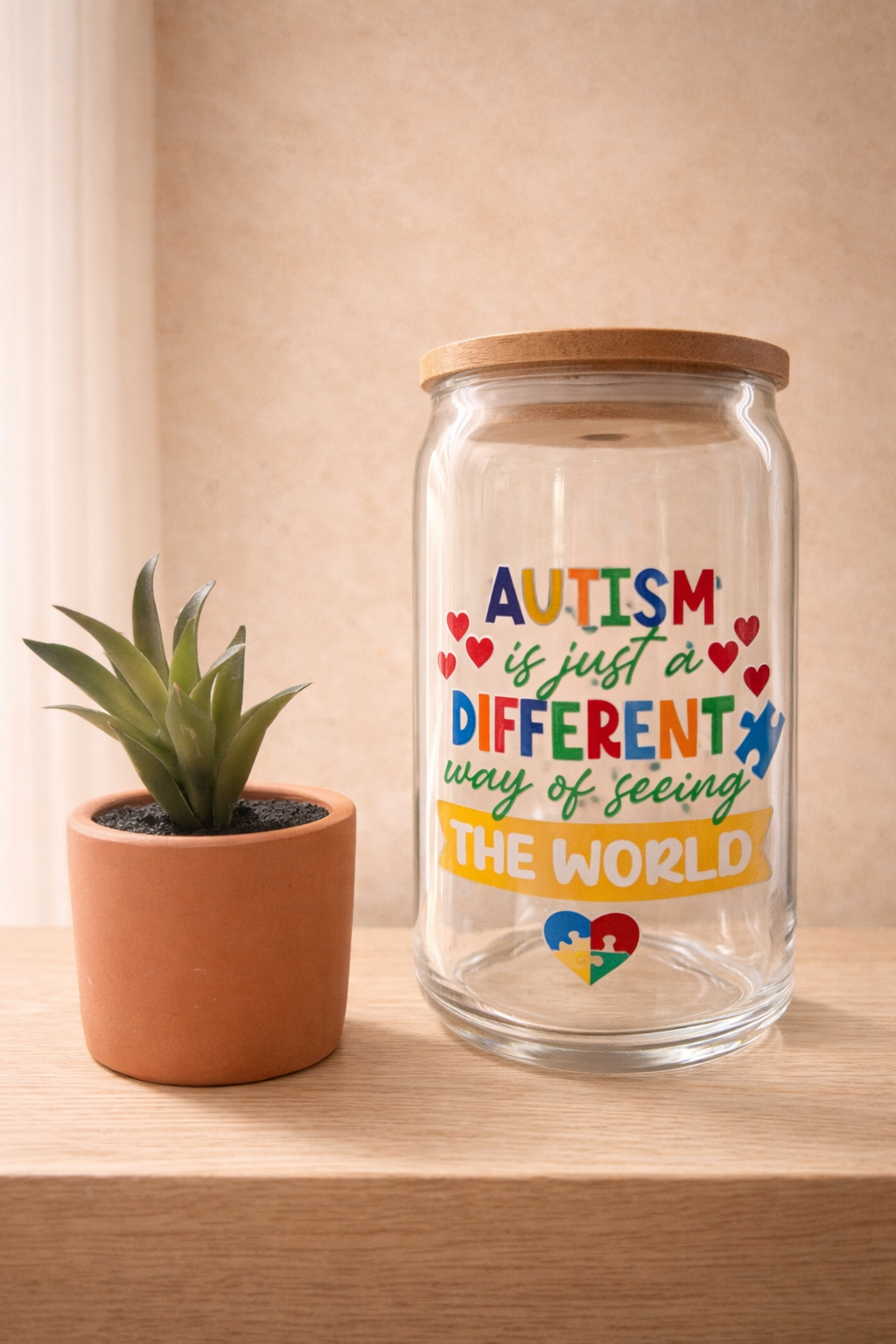 Different Is Beautiful Glass Cups