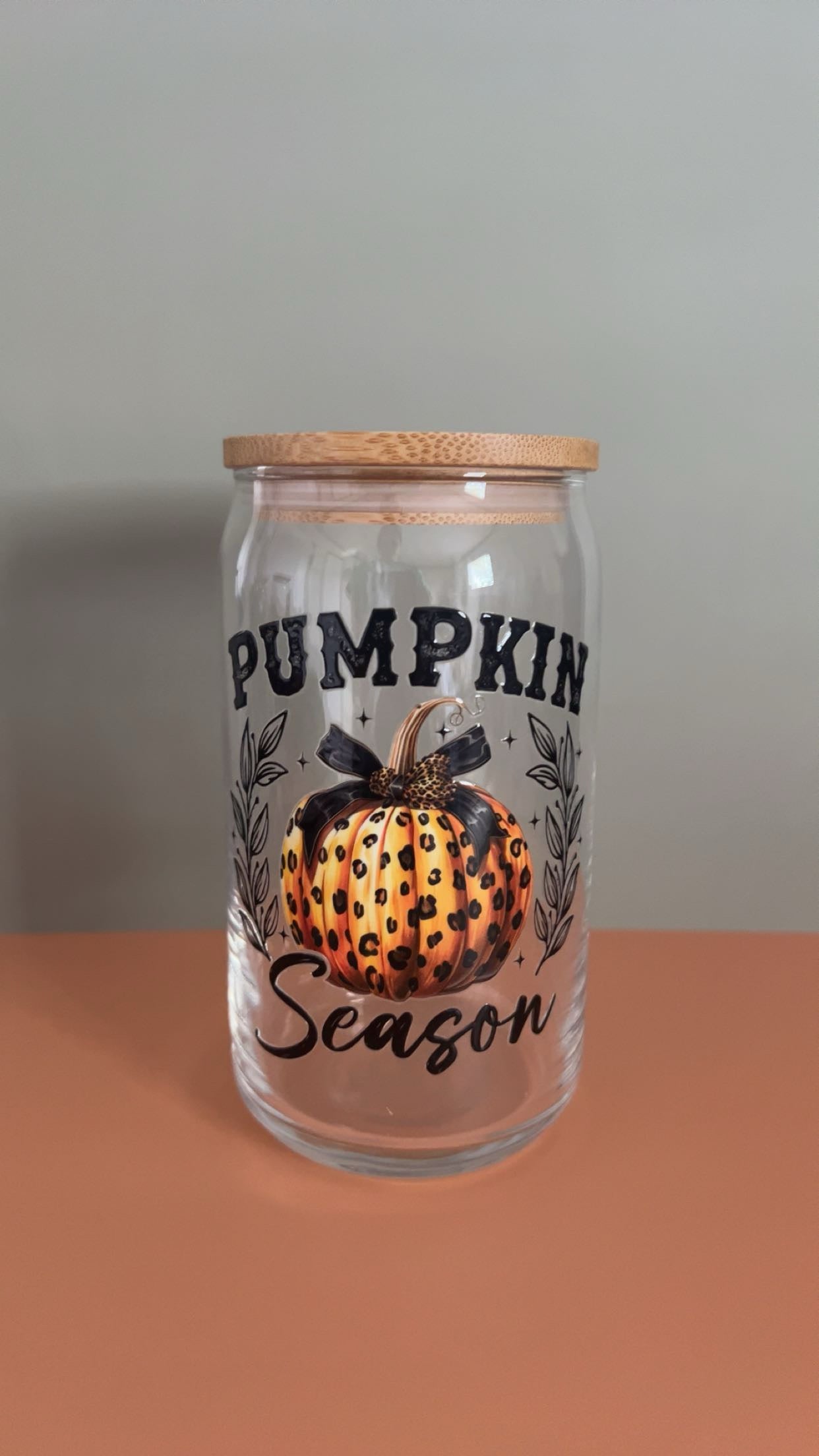 Pumpkin Season Glass Cup