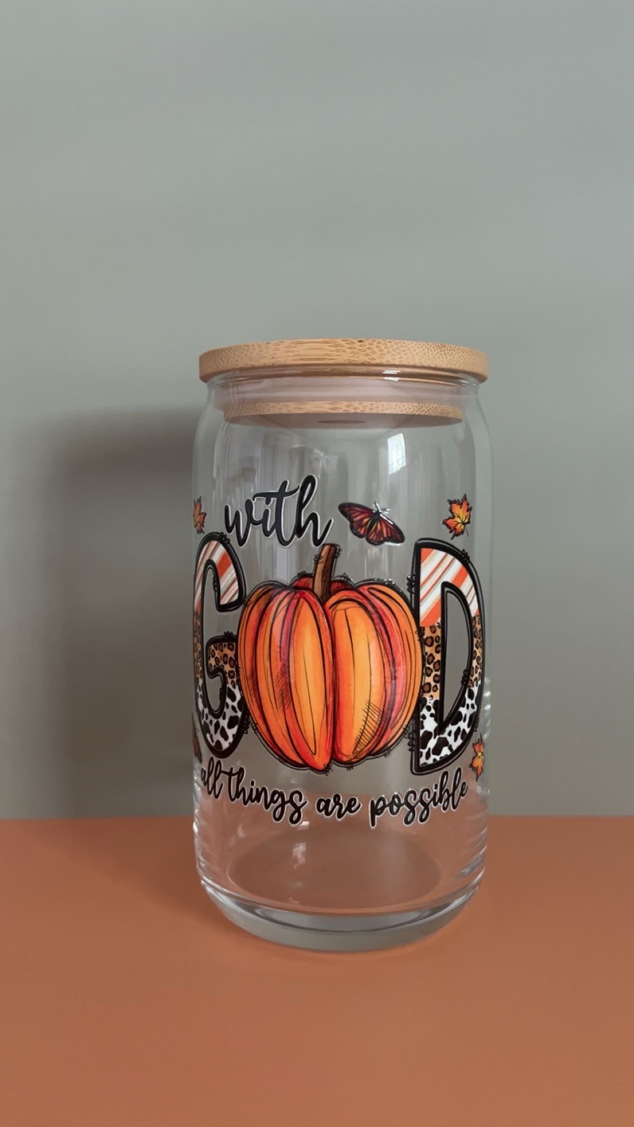 With God All Things Are Possible Glass Cup