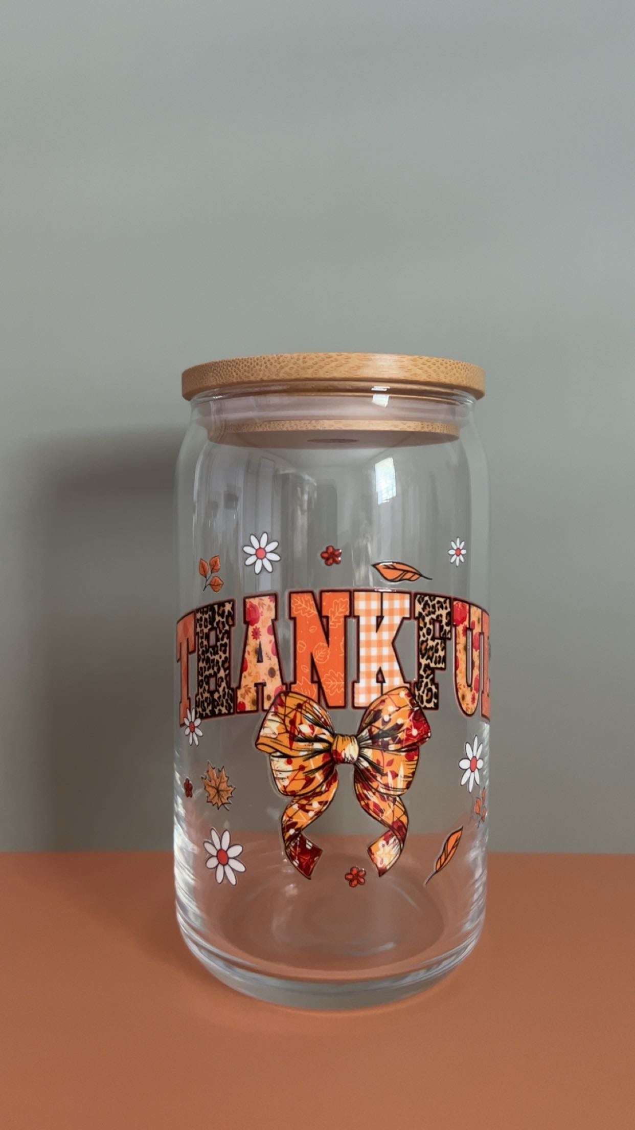 Thankful Glass Cup