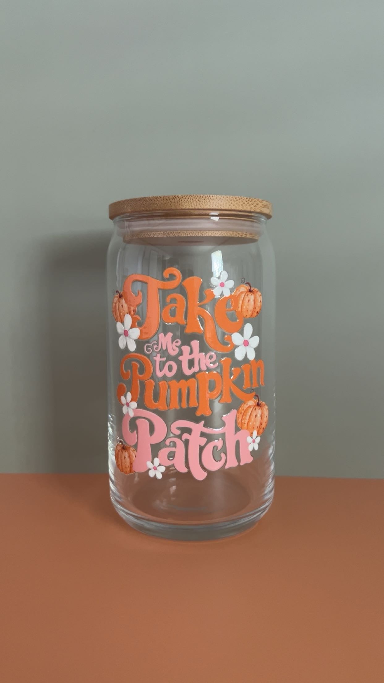 Take Me To The Pumpkin Patch Glass Cup