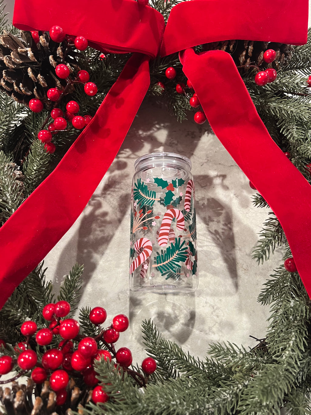 Under the Mistletoe Glass Cup