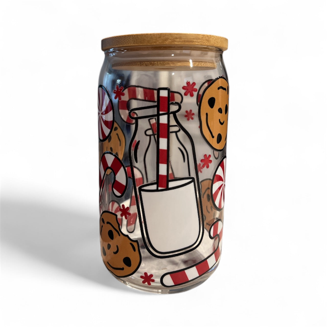 Cookies And Milk for Santa Glass Cup