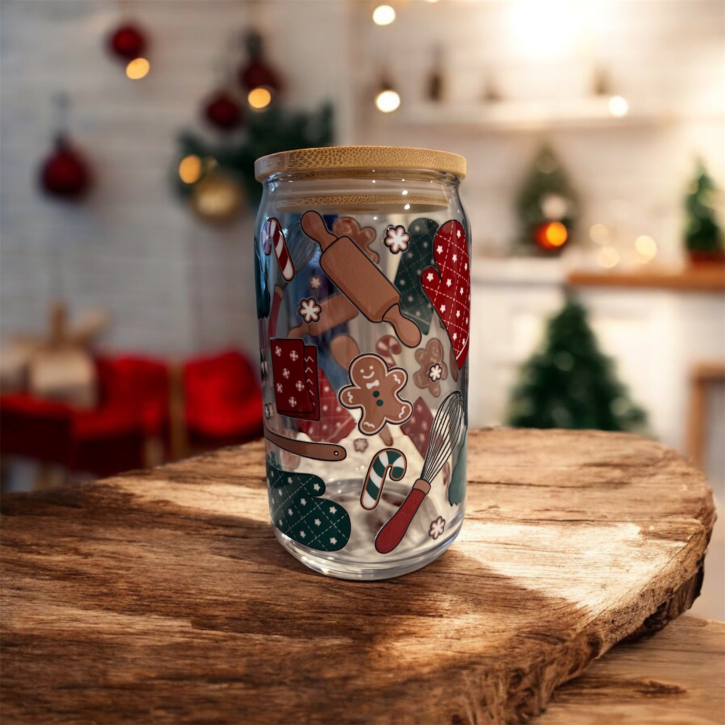 Gingerbread Dreams Glass Cup