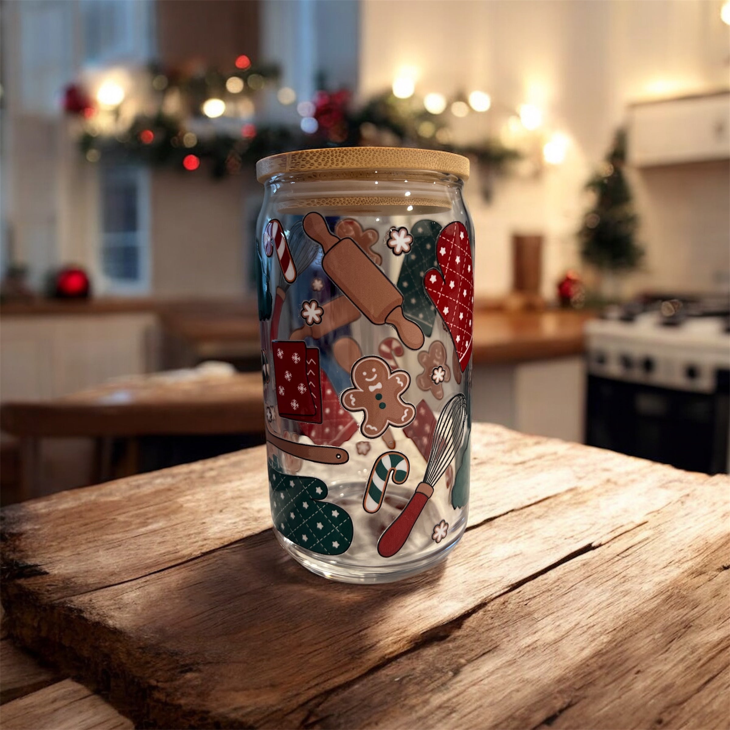 Gingerbread Dreams Glass Cup