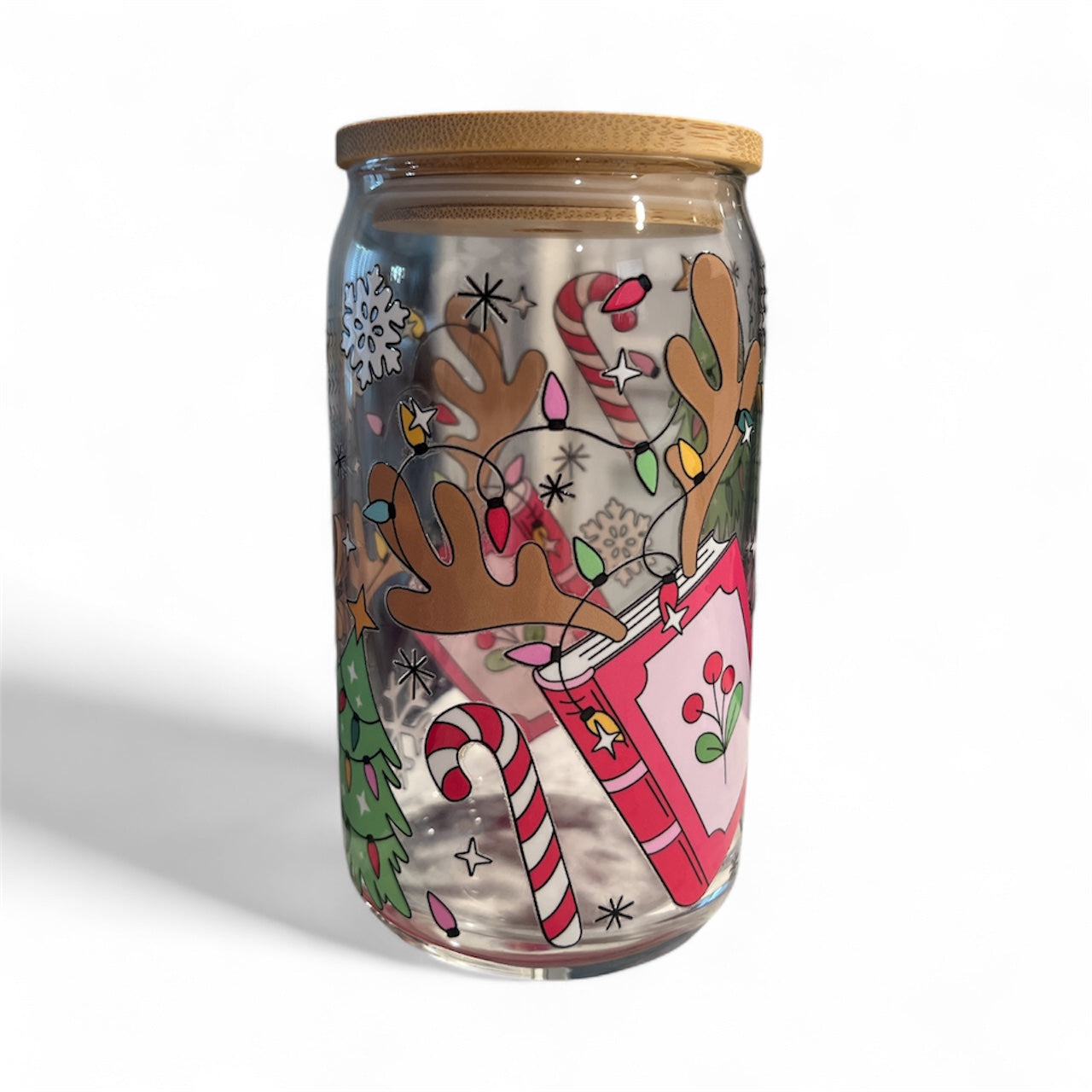 Christmas Lights Glass Cup