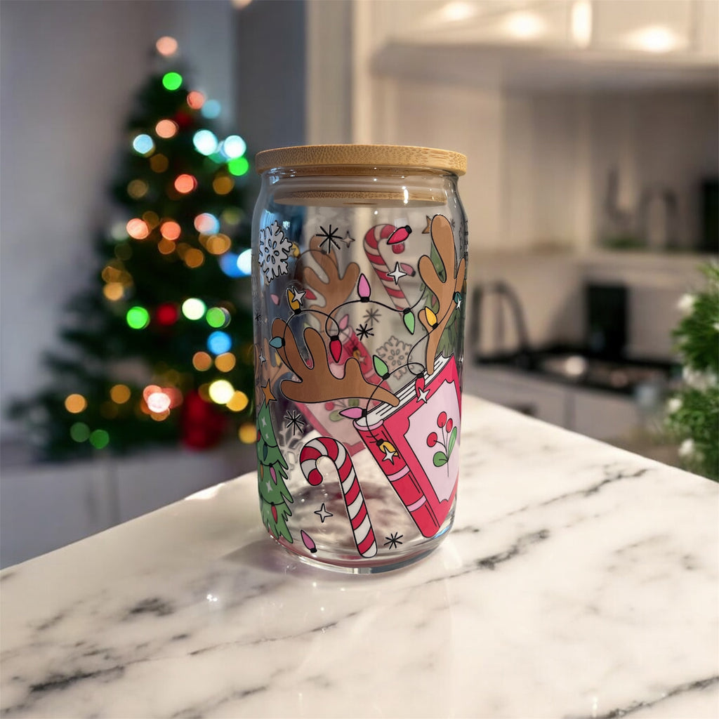 Christmas Lights Glass Cup