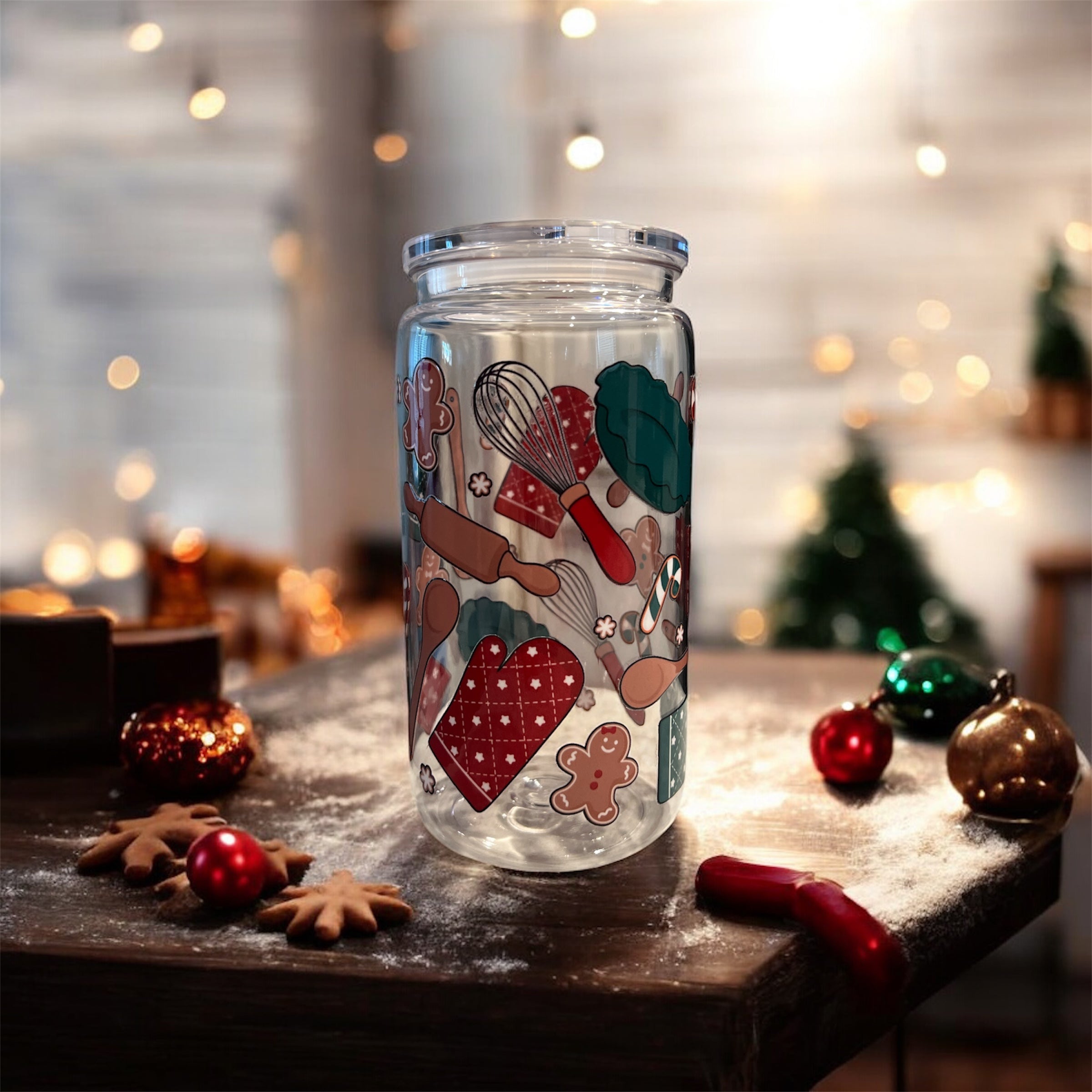 Gingerbread Dreams Glass Cup