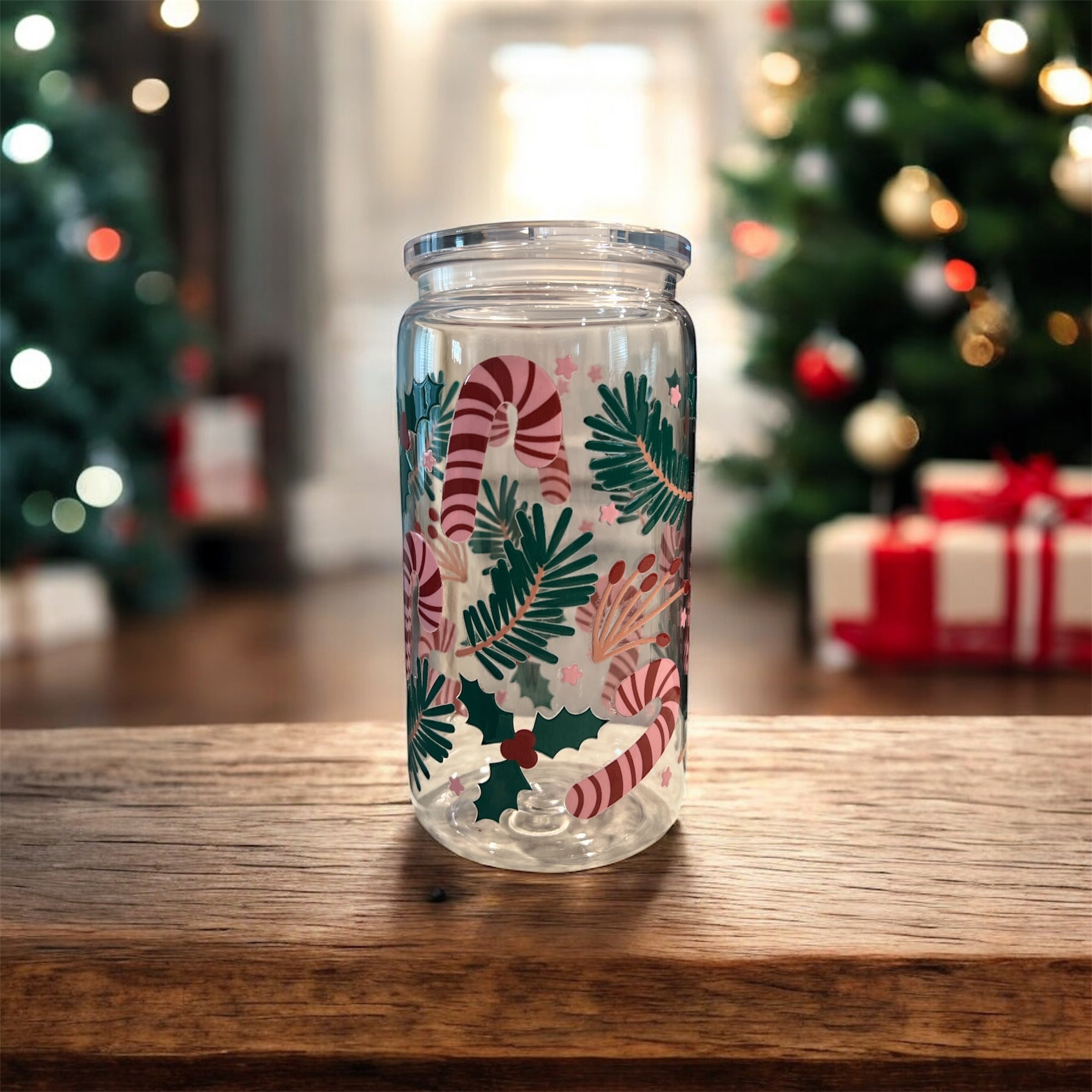 Under the Mistletoe Glass Cup