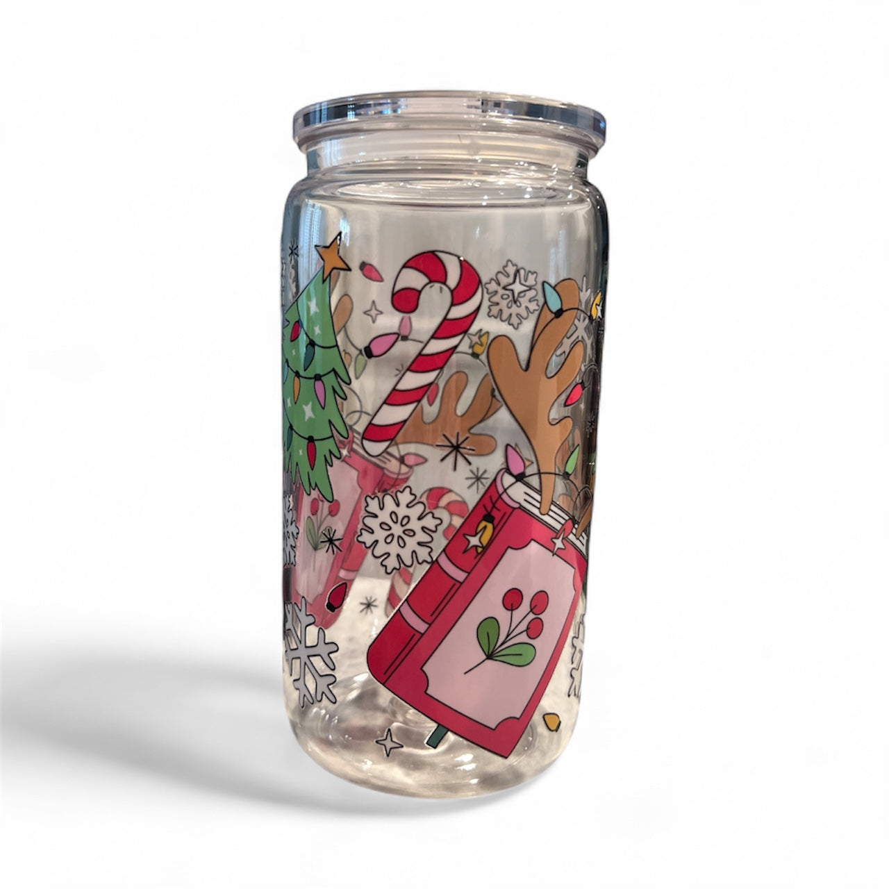 Christmas Lights Glass Cup