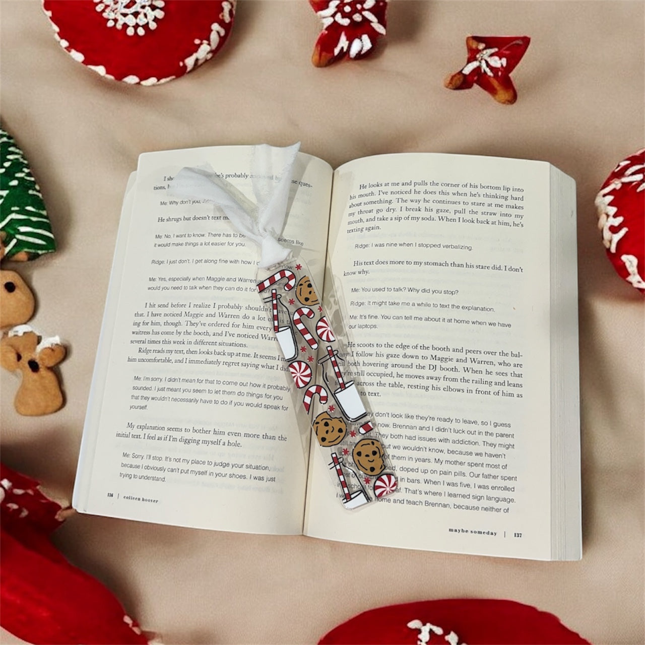 Cookies and Milk for Santa Bookmark