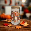 Fall Vibes Pumpkins Glass Cup