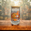 Thankful & Blessed Gnome Glass Cup