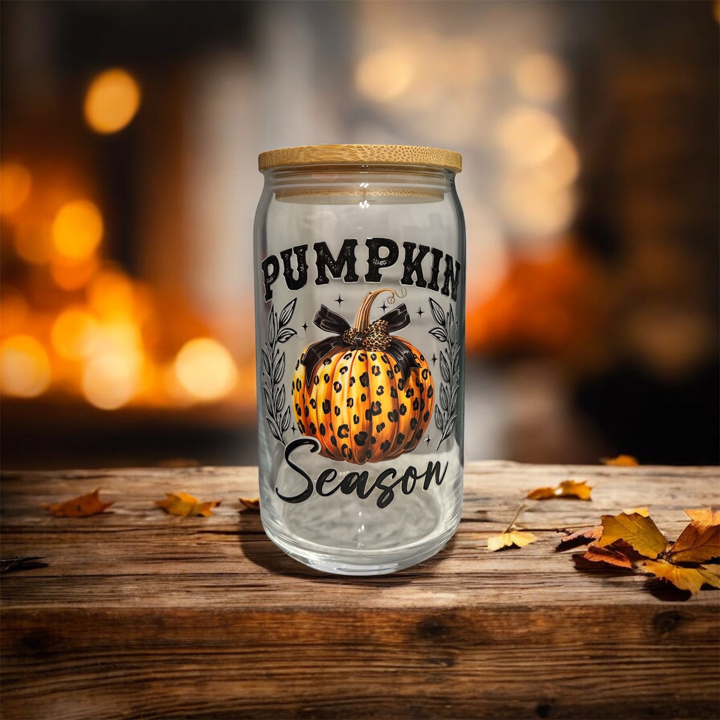 Pumpkin Season Glass Cup
